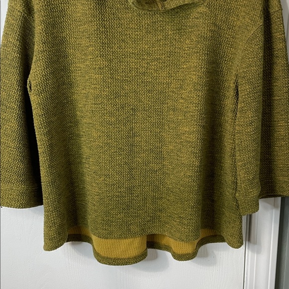 Anthropologie Eri + Ali Meyer Buttoned Pullover Olive Green Oversized Sweater XS - Picture 4 of 7